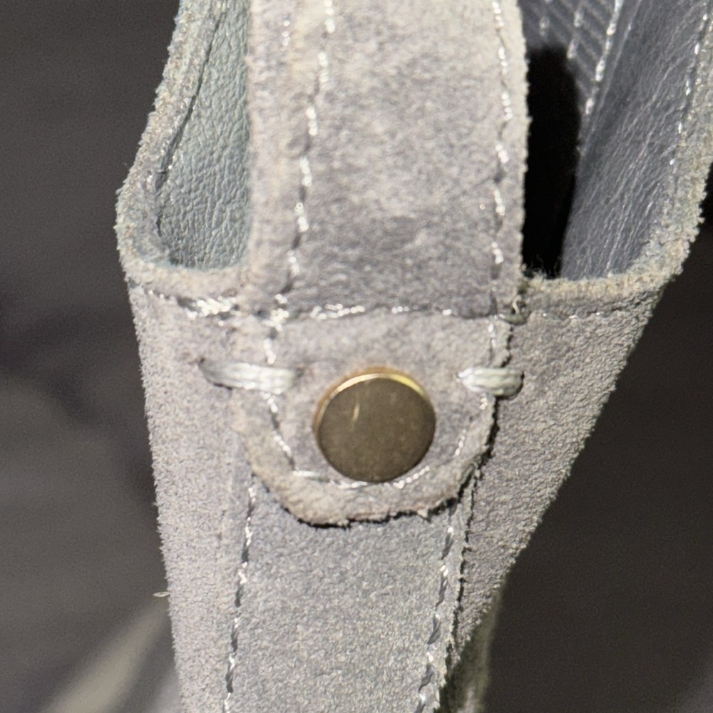 Lucca Lane Jadia Ankle Boots Grey Suede Leather size 8 M - Picture 9 of 13